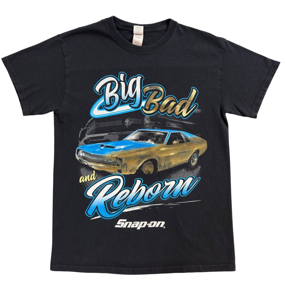 Snap On Big Bad Reborn Graphic T Shirt Men's Medium Black Cotton Car